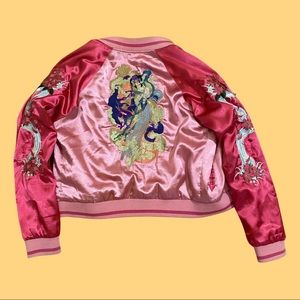 Reversible Valentines Satin Bomber